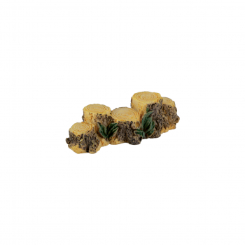 Decorative tree stump row